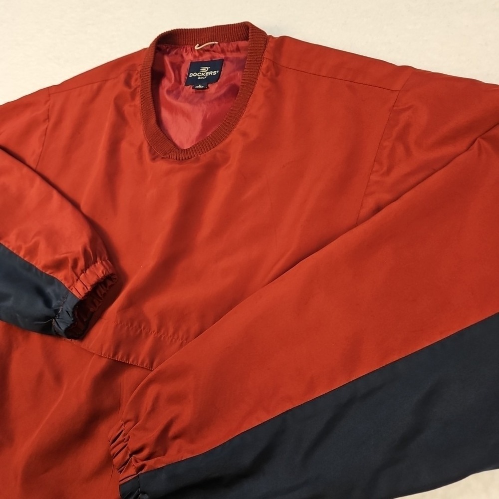Dockers Golf Mens Pullover Windbreaker Jacket Activewear Outdoors Long Sleeve L